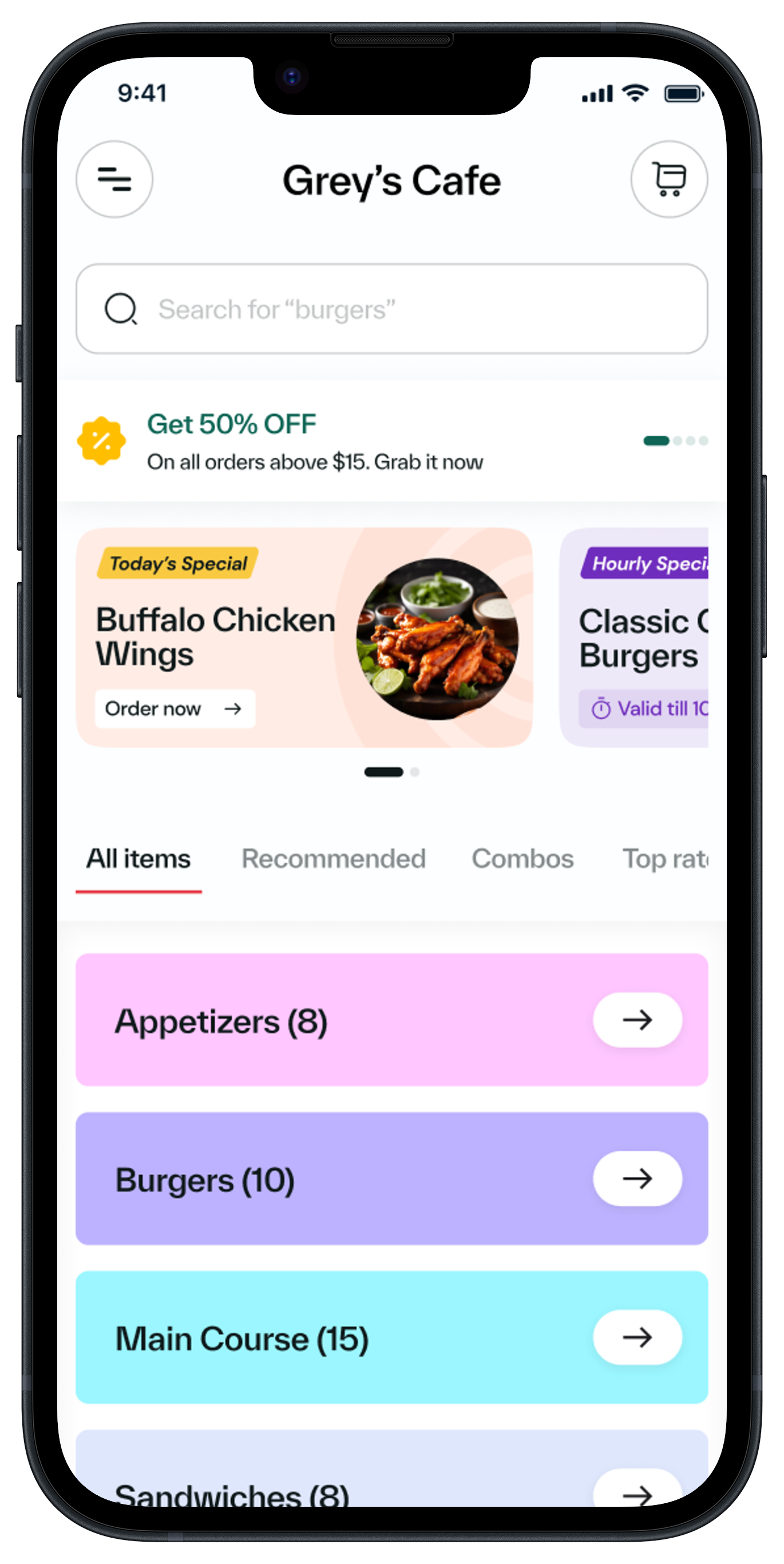 The Beautiful menu